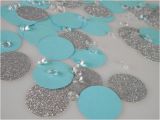 Turquoise Birthday Decorations Silver Glitter Aqua Turquoise Blue Confetti Decorations