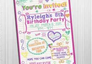 Tween Birthday Invitations Printable Free Items Similar to Printable 5×7 Sleepover Tween Birthday