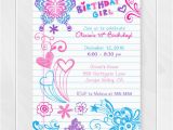 Tween Birthday Invitations Printable Free Notebook Doodles Tween Birthday Invitation Girl Birthday