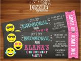 Tween Birthday Invitations Printable Free Printable Tween Emoji Chalkboard Ticket Birthday