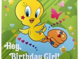 Tweety Birthday Card A Message From Tweety Birthday Greeting Card with Lights