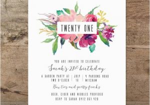 Twenty First Birthday Invitations 21st Birthday Invitation Printable Twenty First Invitation