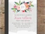 Twenty First Birthday Invitations Double Sided Twenty First Invitation Printable Birthday