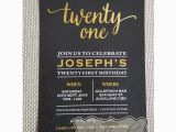 Twenty First Birthday Invitations Gold Foil Black 21st Birthday Invitation Design 477