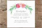 Twenty First Birthday Invitations Twenty First Birthday Invitation Printable Invitation