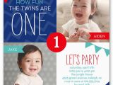 Twin 1st Birthday Invitations 12 Twin Birthday Invitations Templates Free Sample