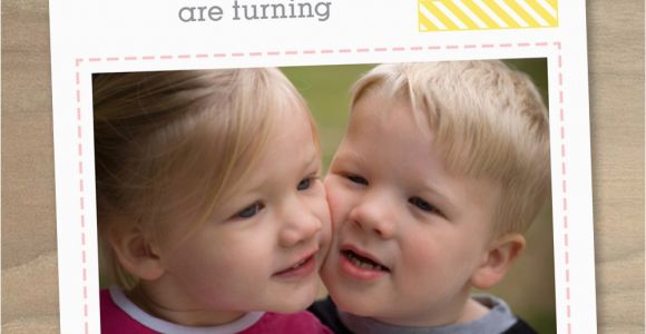 Twin 1st Birthday Invitations Happy Birthday Twins Boy and Girl Quotes Quotesgram