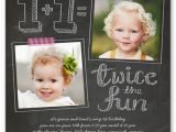 Twin 1st Birthday Invitations Twice as Fun Twins 1st Birthday Invitations Shutterfly