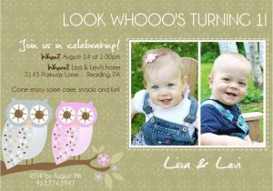 Twin 1st Birthday Invitations Twins 1st Birthday Invitation You Print
