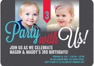 Twin Birthday Invitation Wording 12 Twin Birthday Invitations Templates Free Sample