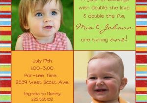 Twin Birthday Invitation Wording 12 Twin Birthday Invitations Templates Free Sample