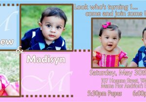 Twin Birthday Invitation Wording Twins Birthday Invitation Wording Best Party Ideas