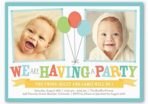 Twin Birthday Invites 12 Twin Birthday Invitations Templates Free Sample