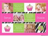 Twin Birthday Invites 12 Twin Birthday Invitations Templates Free Sample