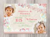 Twin Birthday Invites Twins Birthday Invitation Twin Girls Birthday Invitation