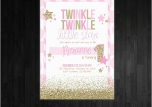 Twinkle Twinkle Little Star First Birthday Invitations Twinkle Little Star Birthday Invitation First by