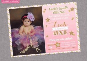 Twinkle Twinkle Little Star First Birthday Invitations Twinkle Twinkle Little Star Birthday Invitation Twinkle