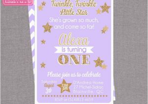 Twinkle Twinkle Little Star First Birthday Invitations Twinkle Twinkle Little Star Birthday Invitation Twinkle