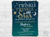 Twinkle Twinkle Little Star First Birthday Invitations Twinkle Twinkle Little Star Birthday Invitations Twinkle