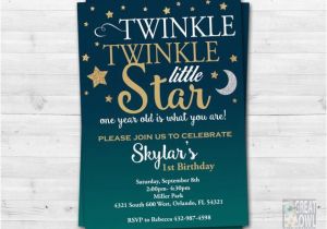 Twinkle Twinkle Little Star First Birthday Invitations Twinkle Twinkle Little Star Birthday Invitations Twinkle