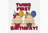 Twins 1st Birthday Card Twins 1st Birthday Girls Tshirts and Gifts Cards Zazzle