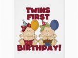 Twins 1st Birthday Card Twins 1st Birthday Girls Tshirts and Gifts Cards Zazzle