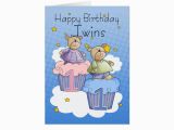 Twins 1st Birthday Card Twins First Birthday Card Two Little Bears Zazzle