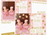 Twins 1st Birthday Card Twins First Birthday Invitations Twin Girls 1st Birthday