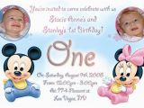 Twins First Birthday Party Invitations 12 Twin Birthday Invitations Templates Free Sample