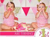 Twins First Birthday Party Invitations Items Similar to Twins 1st Birthday Invitation You Print