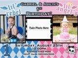 Twins First Birthday Party Invitations Twin Invite Twins Invite Twins Invitation Twin Invitation Lil