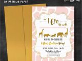 Two Wild Birthday Invitations In Two the Wild Birthday Invitation Safari Birthday