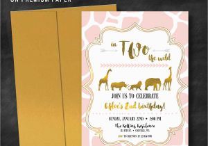 Two Wild Birthday Invitations In Two the Wild Birthday Invitation Safari Birthday
