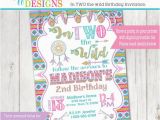 Two Wild Birthday Invitations In Two the Wild Birthday Party Invitation Boho Dream