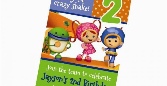 Umizoomi Birthday Invitations Custom Personalized Team Umizoomi Birthday Invitation 24hr