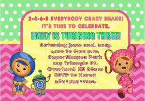 Umizoomi Birthday Invitations Items Similar to Team Umizoomi Birthday Invitation On Etsy