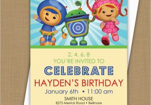 Umizoomi Birthday Invitations Team Umizoomi Birthday Invitation by Brownpaperstudios On Etsy