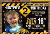 Under Construction Birthday Invitations Under Construction Birthday Invitation Personalized Photo