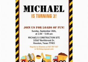 Under Construction Birthday Invitations Under Construction Birthday Party Invitation Zazzle