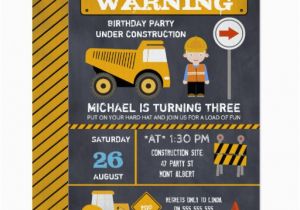Under Construction Birthday Party Invitations Chalkboard Under Construction Birthday Invitation Zazzle
