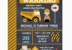 Under Construction Birthday Party Invitations Chalkboard Under Construction Birthday Invitation Zazzle