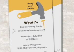 Under Construction Birthday Party Invitations Print Ship Under Construction Birthday Party Invitations