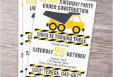 Under Construction Birthday Party Invitations Under Construction Birthday Invitation by Junearbordesigns