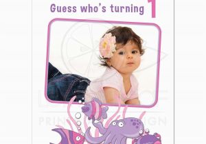 Under the Sea 1st Birthday Invitations 1st Birthday Invitation Under the Sea Ocean Pink