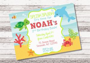 Under the Sea 1st Birthday Invitations Boy 39 S Under the Sea Birthday Invitation 1st 2nd Birthday