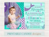 Under the Sea 1st Birthday Invitations Mermaid 1st Birthday Invitation Mermaid Invite Under the Sea