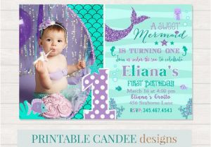 Under the Sea 1st Birthday Invitations Mermaid 1st Birthday Invitation Mermaid Invite Under the Sea