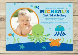 Under the Sea 1st Birthday Invitations Under the Sea Birthday Invitation Boy 1st Birthday