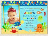 Under the Sea 1st Birthday Invitations Under the Sea Birthday Invitations