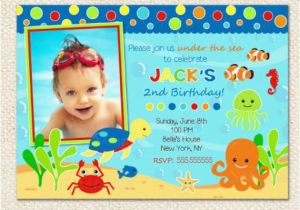 Under the Sea 1st Birthday Invitations Under the Sea Birthday Invitations